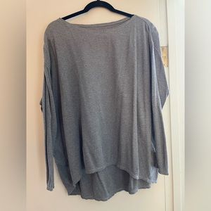 Lululemon “back in action” long sleeve shirt in waffle grey